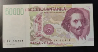 Banconota 50.000 Lire Bernini