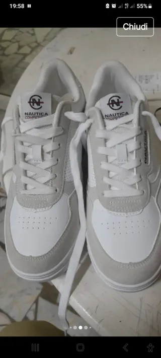 Sneakers Nautica Pelle N41 Beige/Bianco