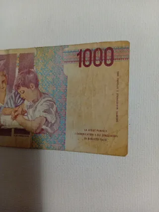 2 Banconote 1000 Lire Mille Italia