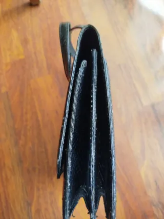 Bolso vintage piel serpiente negro