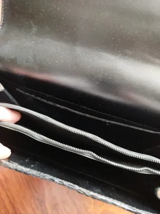 Bolso vintage piel serpiente negro