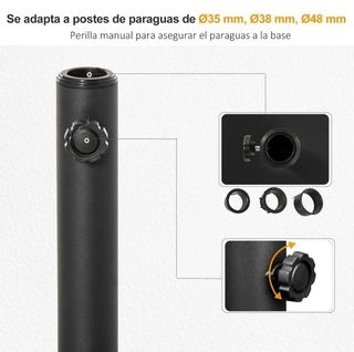 Pie sombrilla cuadrada