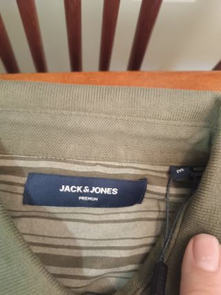 Polo Jack & Jones verde militar talla M