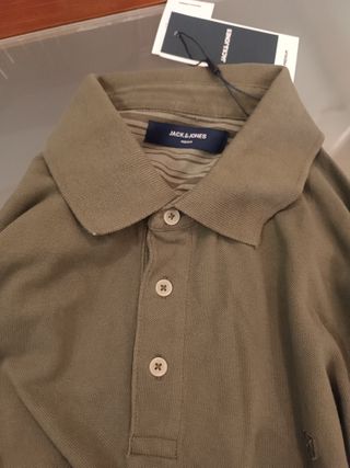Polo Jack & Jones verde militar talla M