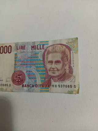 2 Banconote Lire Mille 1000