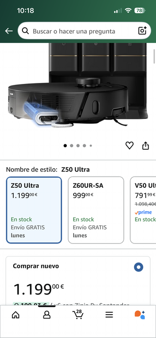Mova Z50 Ultra Robot Aspirador