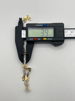 Pulsera Oro 18k Combinado Circonitas 9.80 gr.