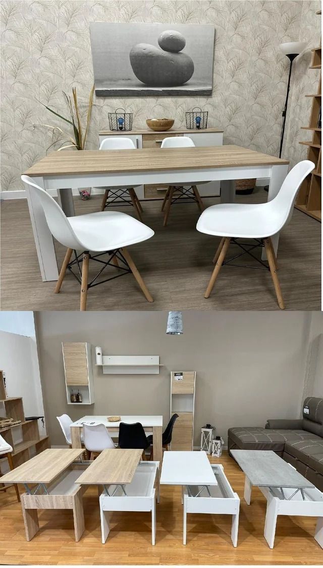 Nuevo Pack Mesa Comedor + 4 Sillas con Mesa Centro