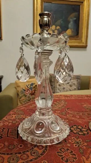 2 Candelabri in Cristallo e Metallo