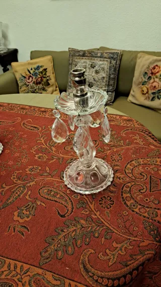 2 Candelabri in Cristallo e Metallo