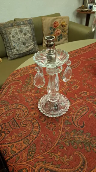 2 Candelabri in Cristallo e Metallo