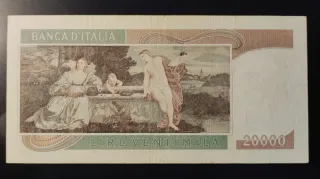 Banconota Lire 20.000 Tiziano Banca d'Italia