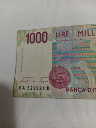 2 Banconote 1000 Lire Mille Italia