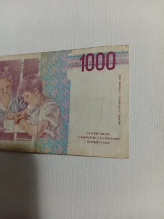 2 Banconote 1000 Lire Mille Italia