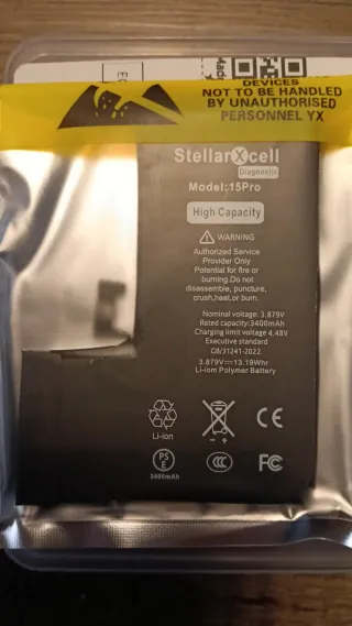 Batteria StellarXcell iPhone 15 Pro 3400mAh
