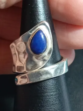 Anillo Plata Ley Ajustable lapizlazuli
