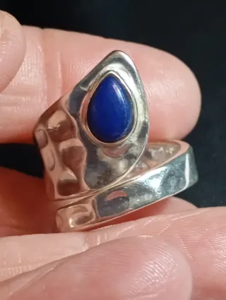 Anillo Plata Ley Ajustable lapizlazuli