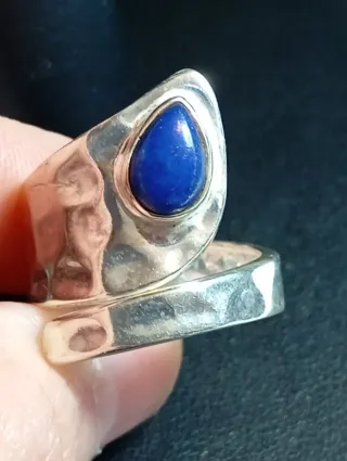 Anillo Plata Ley Ajustable lapizlazuli