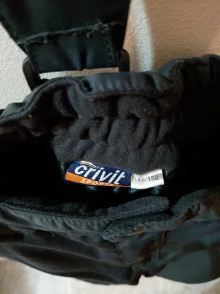 Pantalón de nieve con tirantes negro