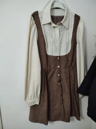 Vestido Peto Marrón Talla M/L Ajustable