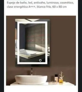 Specchio da bagno LED anti-appannamento 60x80cm