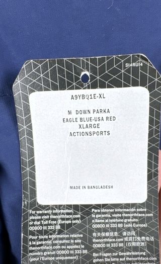 North Face USA parka Jacket XL