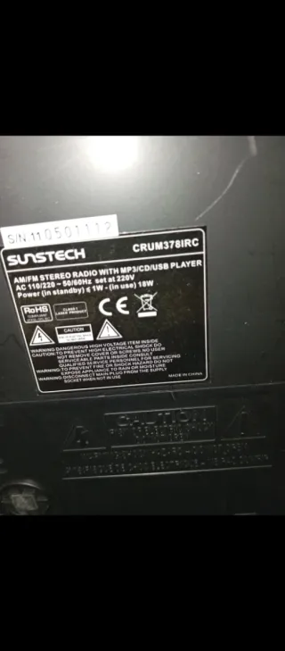 Radio CD USB iPod MP3 Sunstech