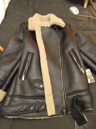 Chaqueta beige forrada