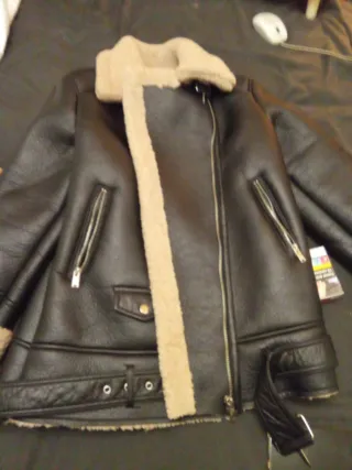 Chaqueta beige forrada