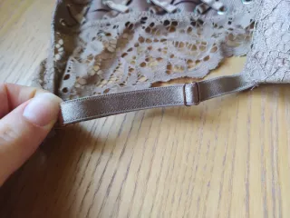 Completo Intimissimi pizzo beige/grigio