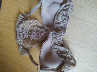 Completo Intimissimi pizzo beige/grigio