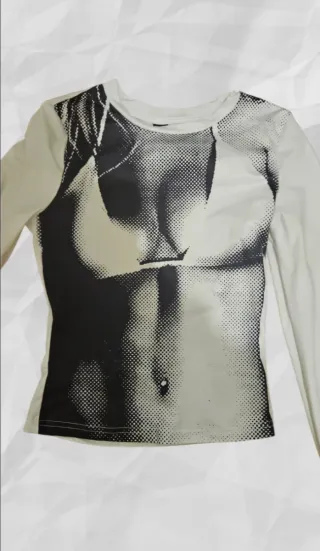 Maglietta maniche lunghe con stampa grafica