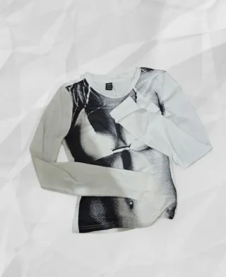 Maglietta maniche lunghe con stampa grafica