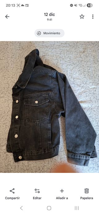 Cazadora vaquera negra mujer