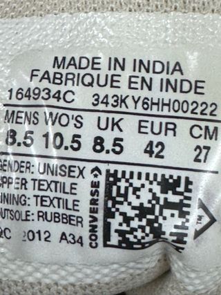 Converse All Star Blu Taglia 42