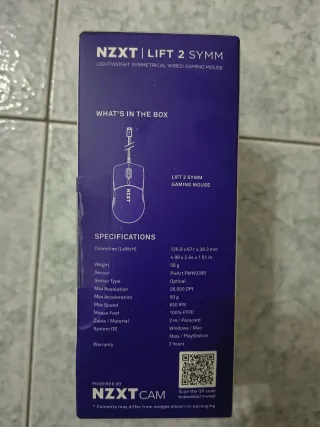 Mouse gaming NZXT Lift 2 Symm, bianco, nuovo