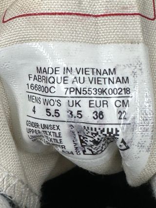 Converse sneakers nere bianche taglia 36