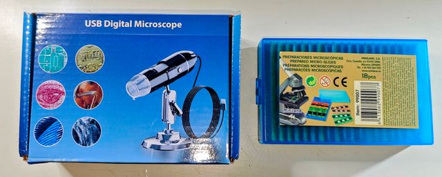 Microscopio Digital 1600x + Caja Muestras