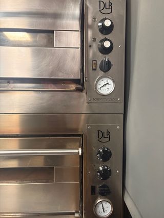 Horno Industrial Doble para Pizza con soporte