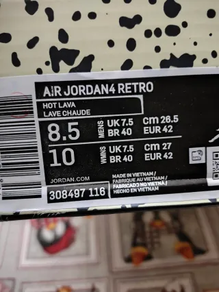 Negogiable Nike Air Jordan 4 Retro Talla 42