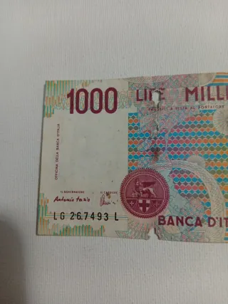 2 Banconote Lire Mille 1000 Italia