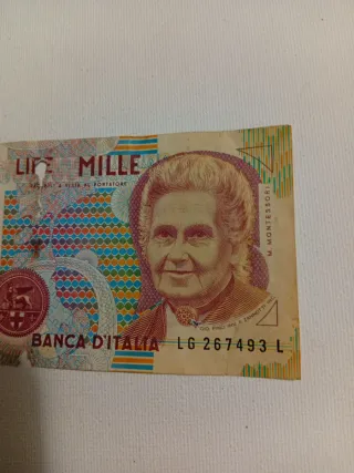 2 Banconote Lire Mille 1000 Italia