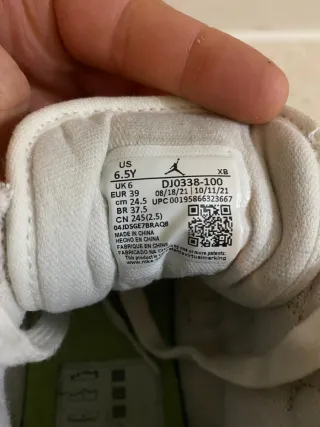 Nike Jordan Tela Canvas Vintage 39