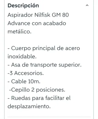 Aspirador Nilfisk GM 80