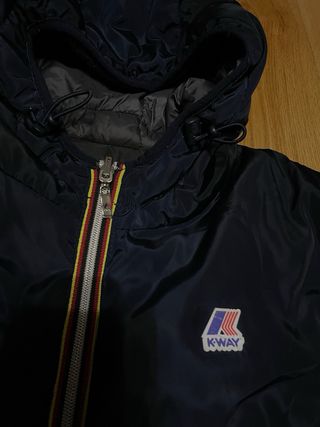 Chaqueta K-Way reversible plumas chubasquero