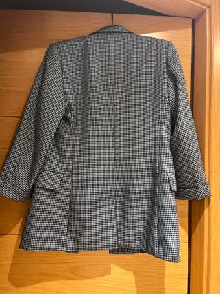 Americana Stradivarius Cuadro Gris Talla S