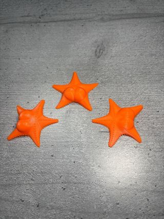 3 Estrelinhas Decorativas Laranja