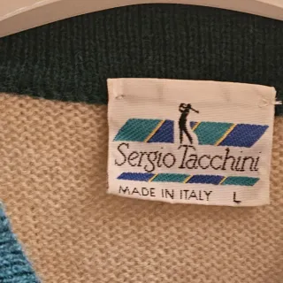 Maglione Sergio Tacchini vintage lana L + pochette