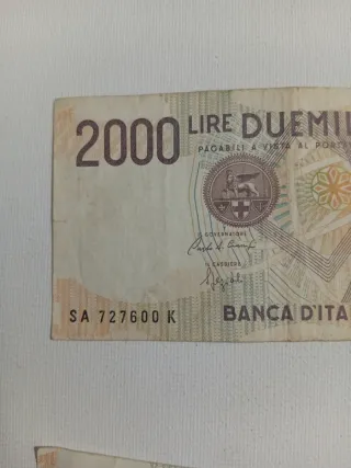 2 Banconote Lire Duemila