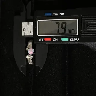 Anillo Acero Inoxidable Ópalo Blanco Natural